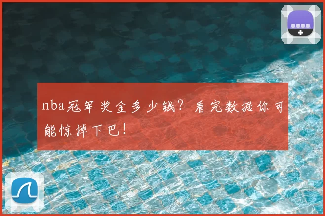 nba冠军奖金多少钱？看完数据你可能惊掉下巴！